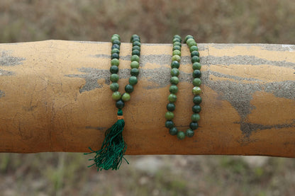 Nephrite Jade Prayer Beads | 108+1 beads | 08mm size | Spiritual Mala