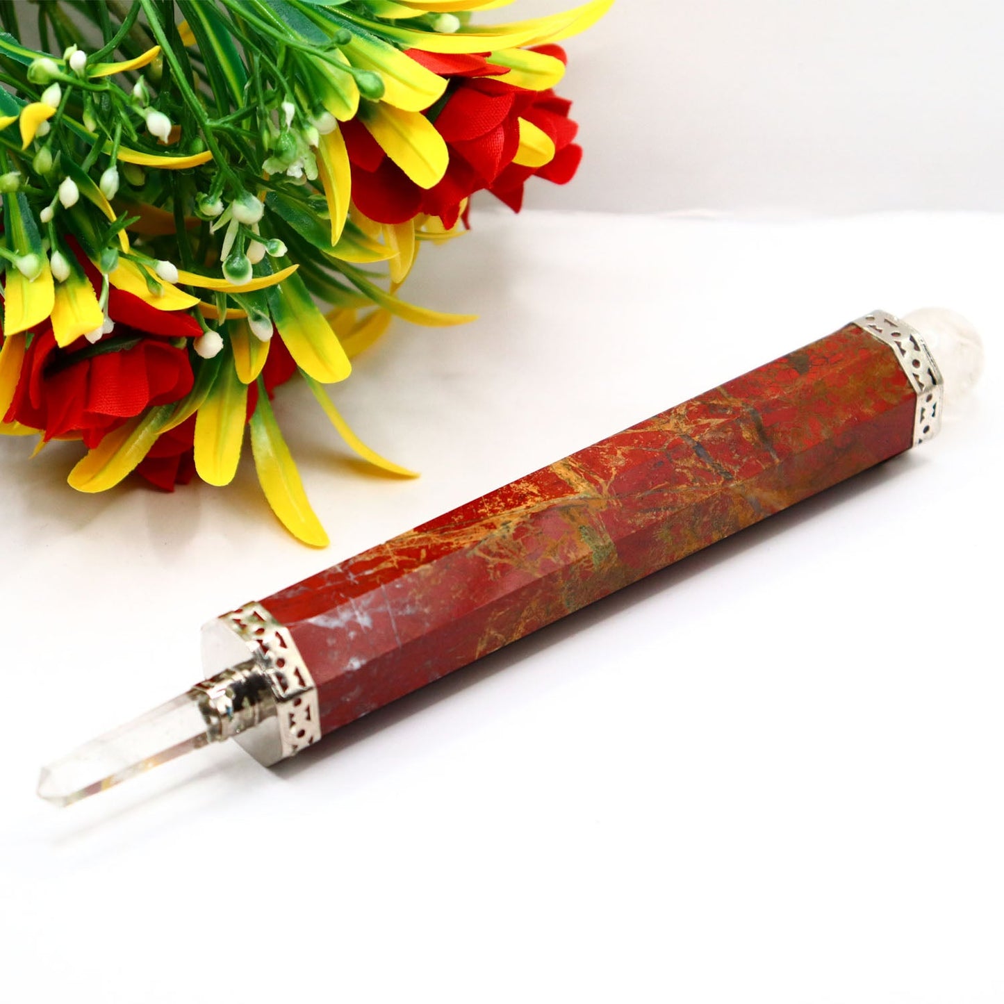 Red Jasper Healing Stick Massage Stick Rock Crystal Healing Stone