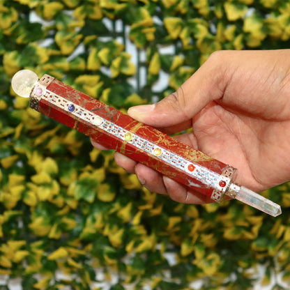 Red Jasper Healing Stick Massage Stick Rock Crystal Healing Stone