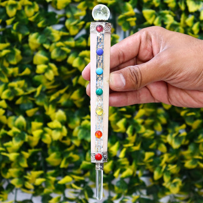 Moonstone 7 chakra massage wand healing power crystal point