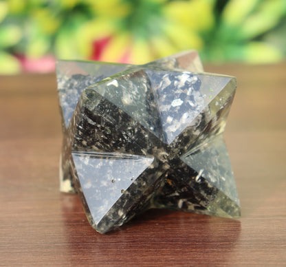 Orgonite Black Tourmaline Stone | 70-75mm | Healing Metaphysical Spirit Healing Power Merkaba Star