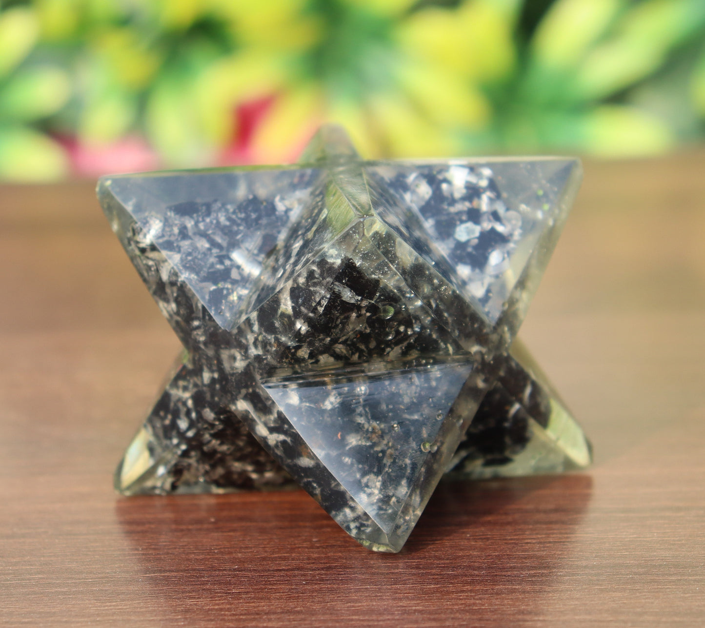 Orgonite Black Tourmaline Stone | 70-75mm | Healing Metaphysical Spirit Healing Power Merkaba Star