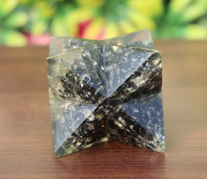 Orgonite Black Tourmaline Stone | 70-75mm | Healing Metaphysical Spirit Healing Power Merkaba Star