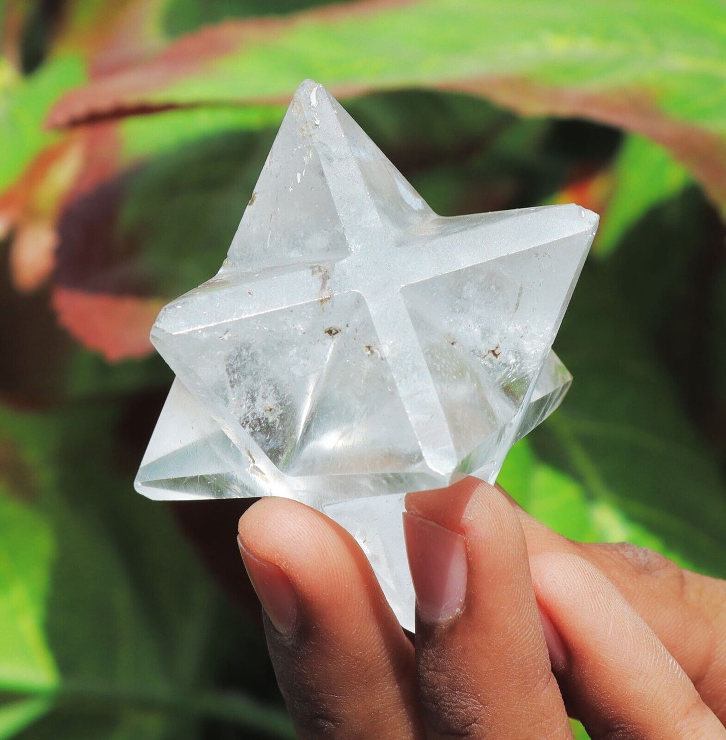 Quartz Crystal Stone | 70-75mm | Healing Metaphysical Spirit Healing Power Merkaba Star