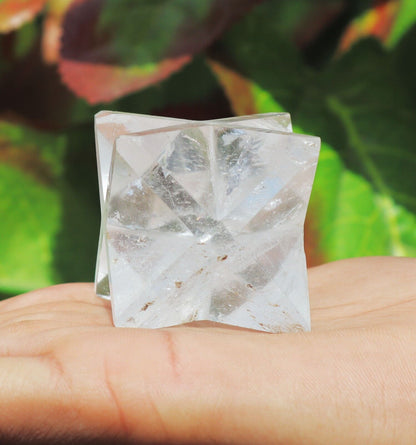 Quartz Crystal Stone | 70-75mm | Healing Metaphysical Spirit Healing Power Merkaba Star