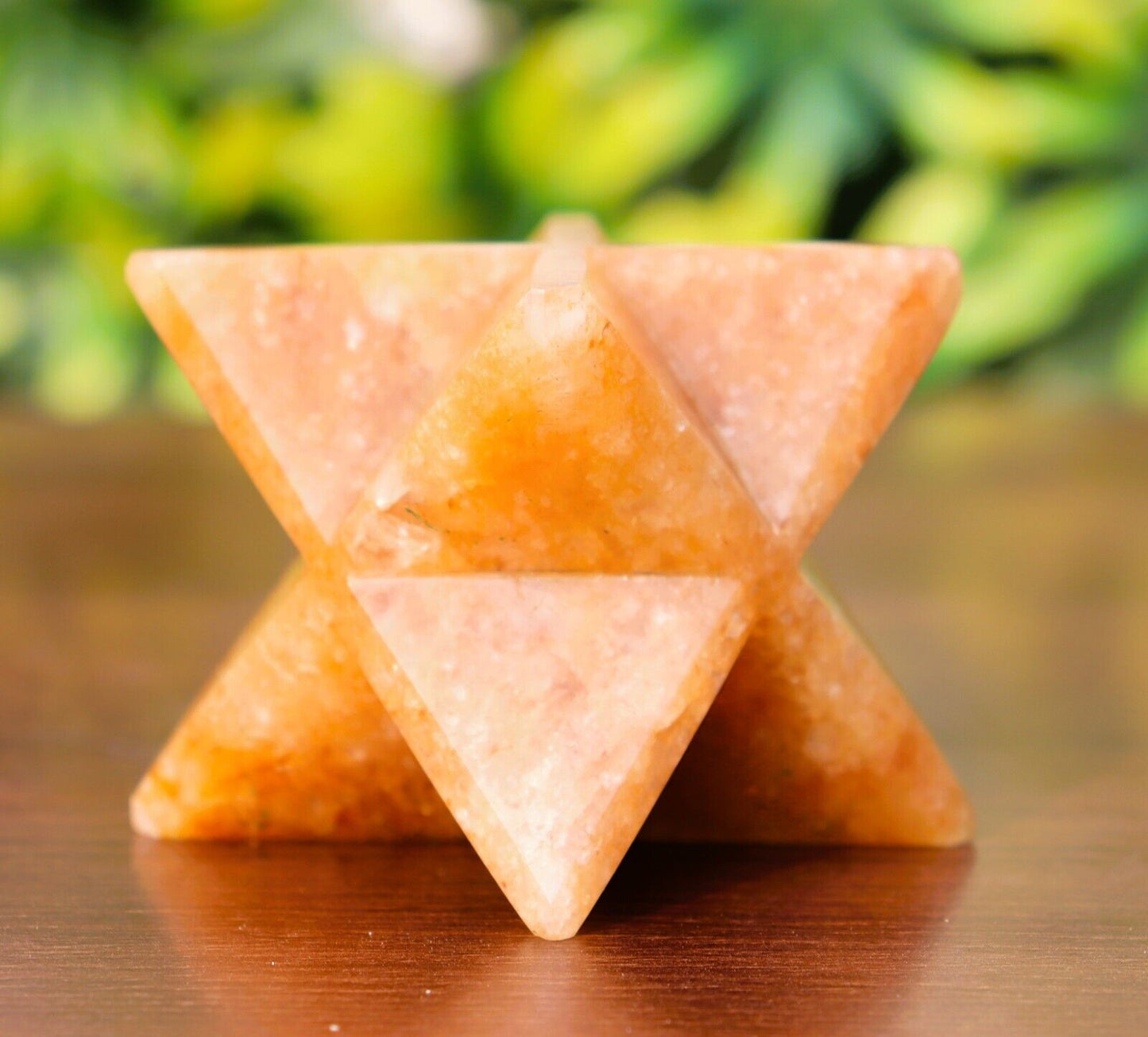 Golden Quartz Stone | 70-75mm | Healing Metaphysical Spirit Healing Merkaba Star