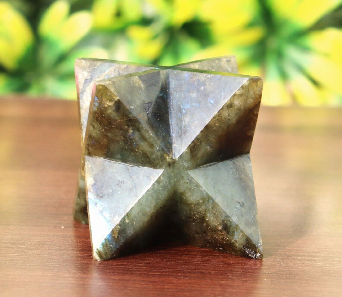 Labradorite Stone 70-75mm Healing Metaphysical Spirit Healing Power Merkaba Star