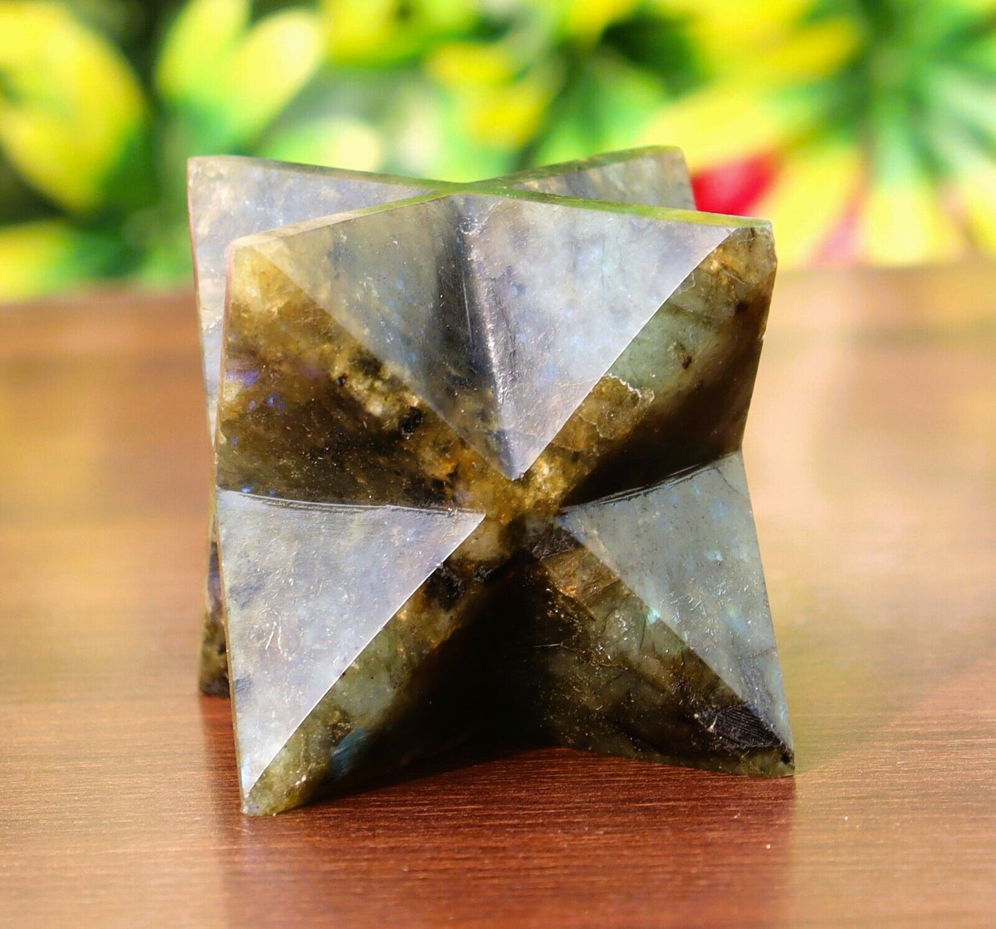 Labradorite Stone 70-75mm Healing Metaphysical Spirit Healing Power Merkaba Star