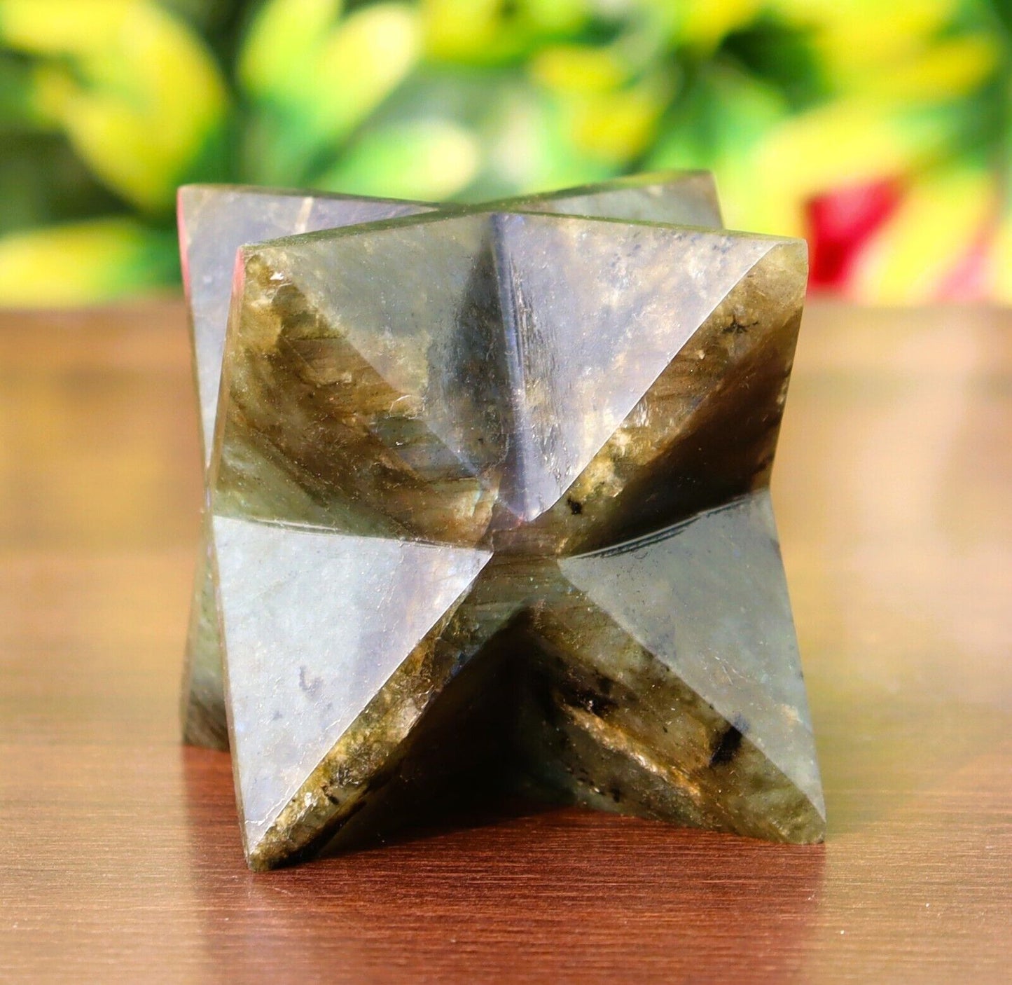 Labradorite Stone 70-75mm Healing Metaphysical Spirit Healing Power Merkaba Star