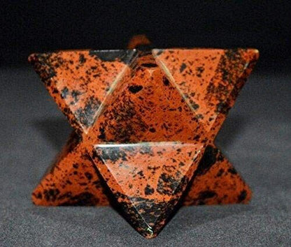 Mahogany Stone | 70-75mm | Healing Metaphysical Spirit Healing Power Merkaba Star