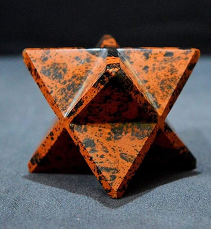 Mahogany Stone | 70-75mm | Healing Metaphysical Spirit Healing Power Merkaba Star