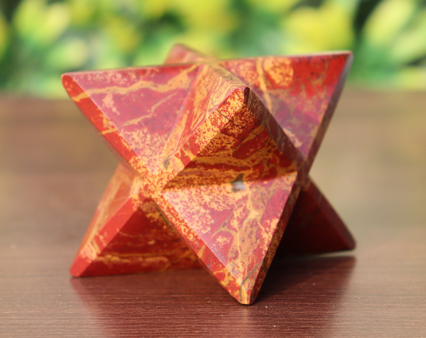 Red Jasper Stone | 70-75mm | Healing Metaphysical Spirit Healing Power Merkaba Star