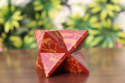 Red Jasper Stone | 70-75mm | Healing Metaphysical Spirit Healing Power Merkaba Star