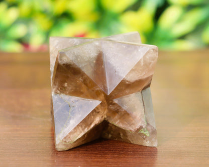 Smokey Quartz Stone | 70-75mm | Healing Metaphysical Spirit Healing Power Merkaba Star