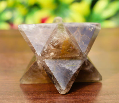 Smokey Quartz Stone | 70-75mm | Healing Metaphysical Spirit Healing Power Merkaba Star