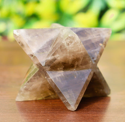 Smokey Quartz Stone | 70-75mm | Healing Metaphysical Spirit Healing Power Merkaba Star