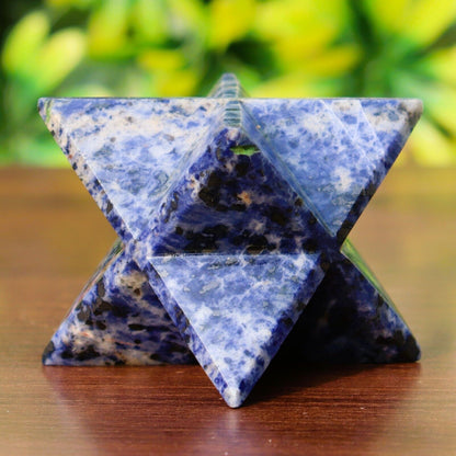 Sodalite Stone | 70-75mm | Healing Metaphysical Spirit Healing Power Merkaba Star