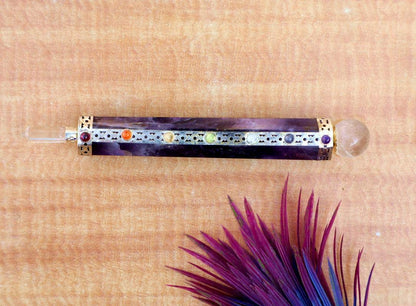 Chakra Wand/Amethyst Massage Gemstone Wand/Healing Chakra Crystals/Crystal Wand