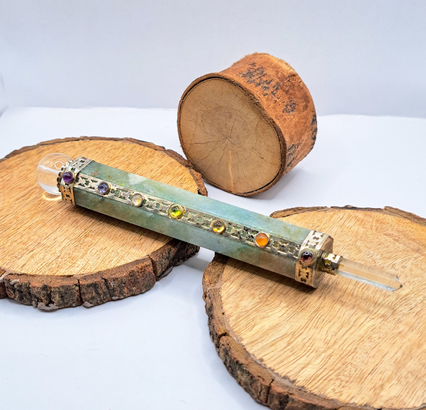 Seven Chakra Green Aventurine Massage Wand