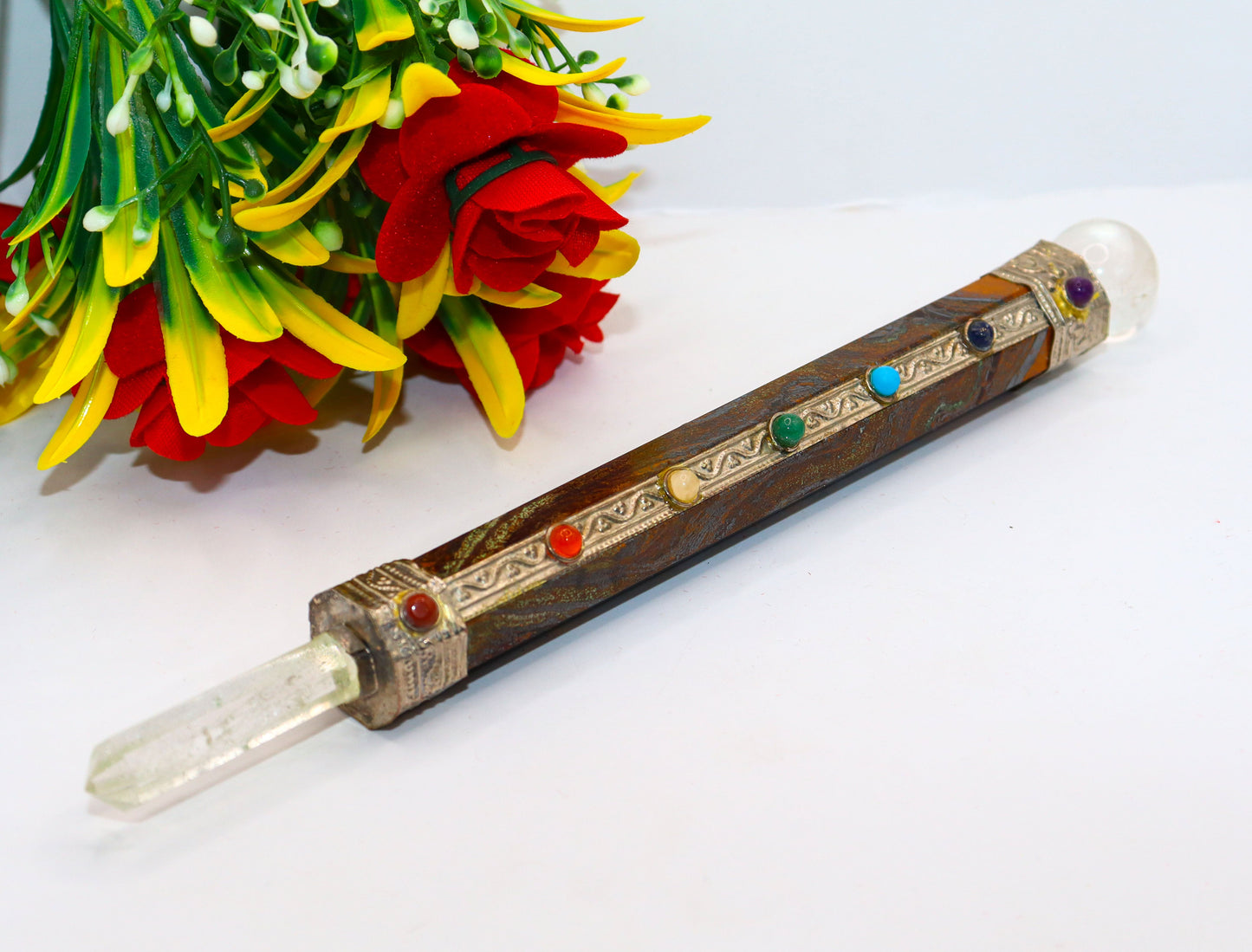 Tiger Eye Seven Chakra Massage Wand Stick