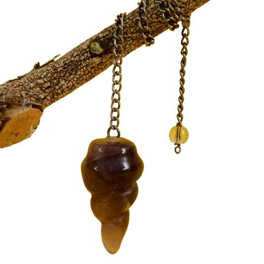 Purple Amethyst Cone Shaped Pendulum