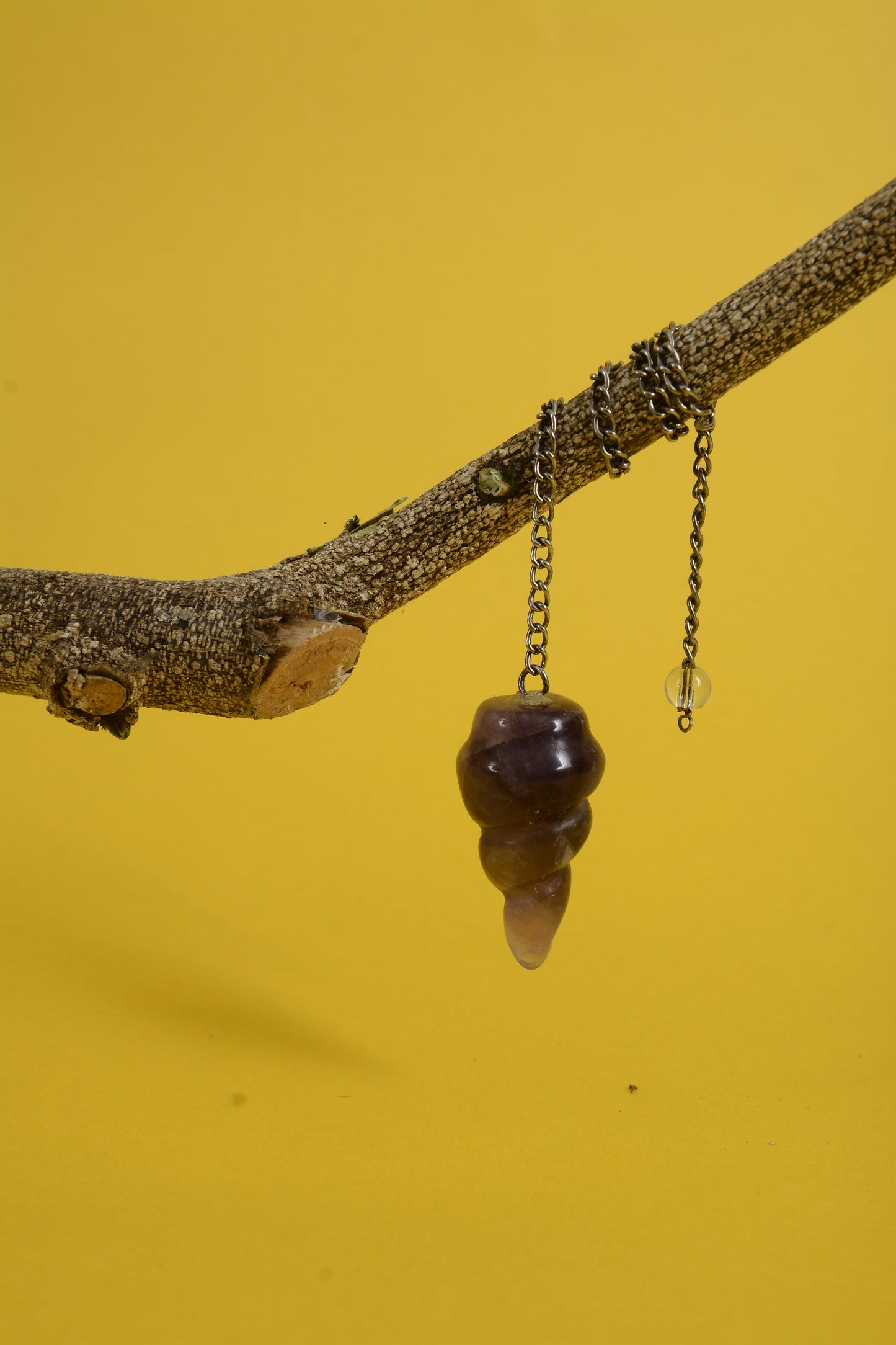 Purple Amethyst Cone Shaped Pendulum