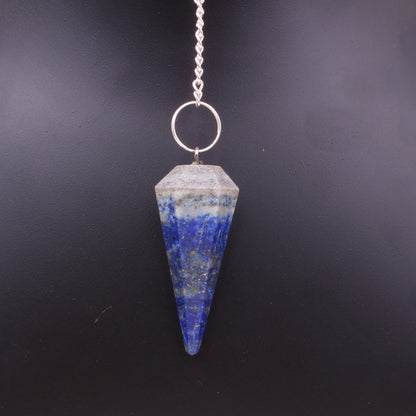 Lapis Lazuli Crystal Stone Pendulum Dowser Crystal Pendulum Reiki Healing Crystal