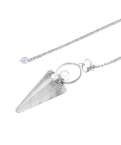 Quartz Crystal Cone Shaped Healing Dowser Pendulum