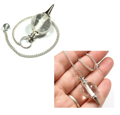 Clear Quartz Pendulum Dowser Crystal Pendulum Reiki Healing Crystal