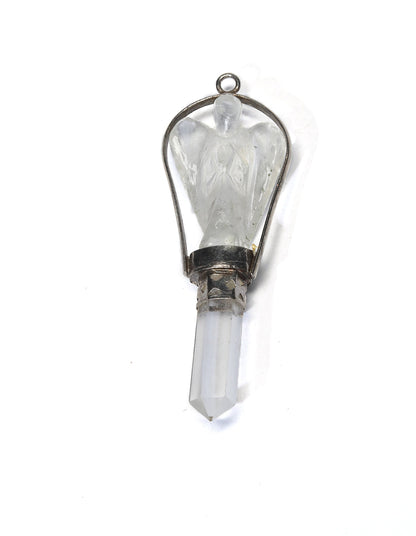 Crystal Quartz Angel Pendulum with Crystal Point