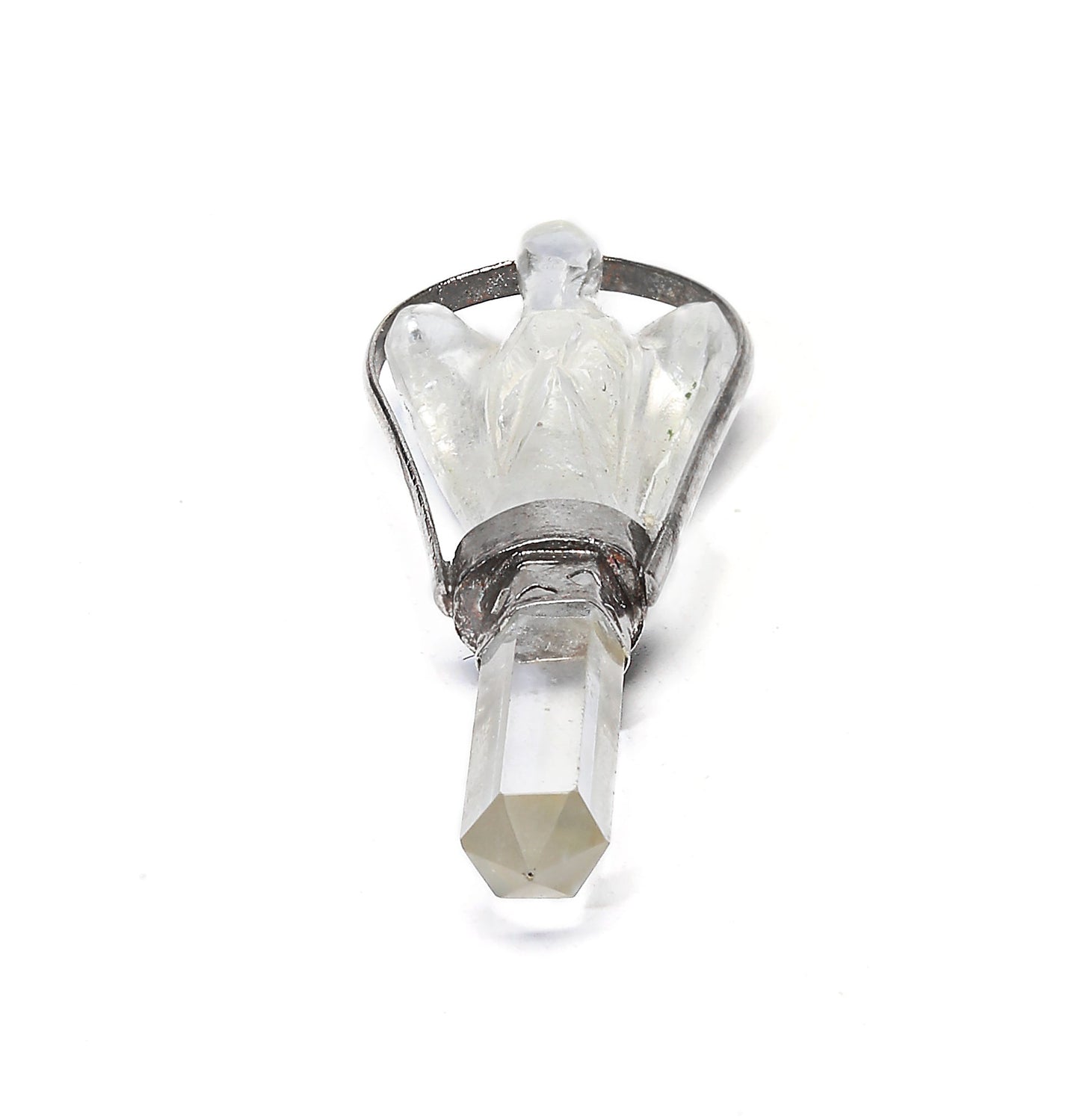 Crystal Quartz Angel Pendulum with Crystal Point