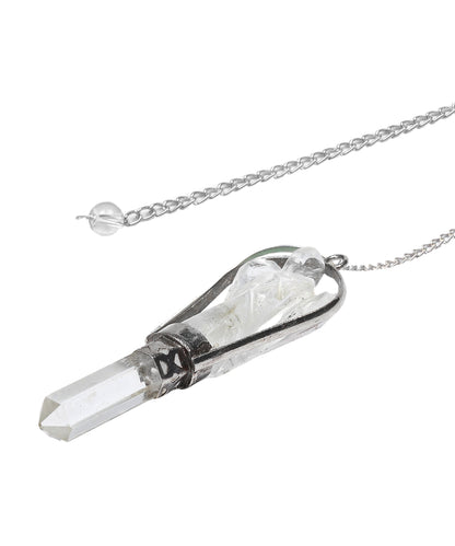 Crystal Quartz Angel Pendulum with Crystal Point