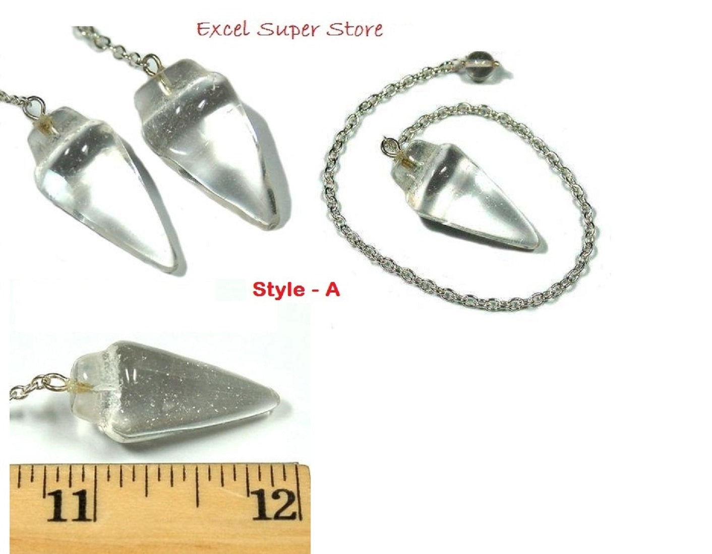 Quartz Crystal Cone Shaped Pendulum