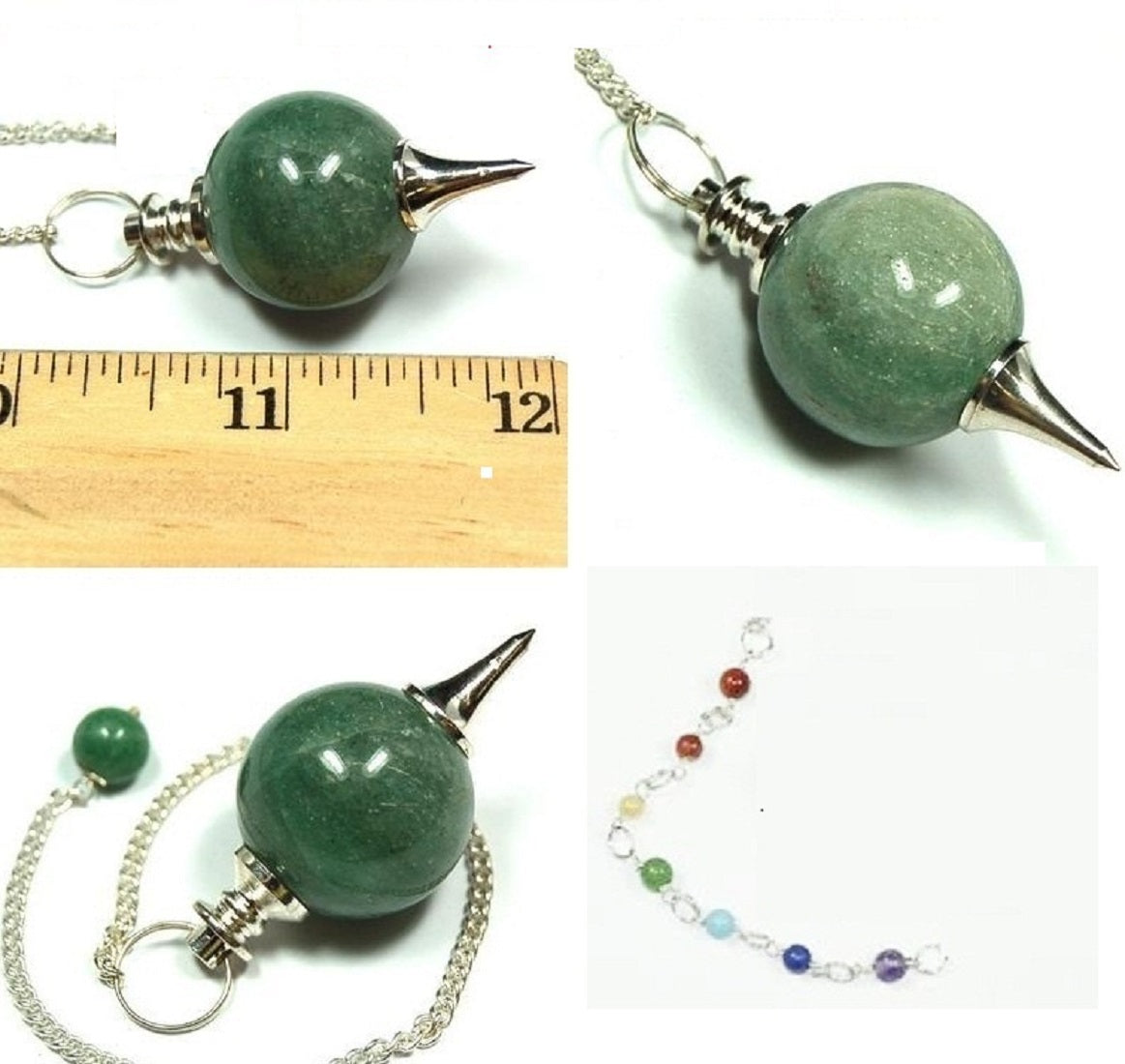 Green Aventurine Ball Shaped Pendulums