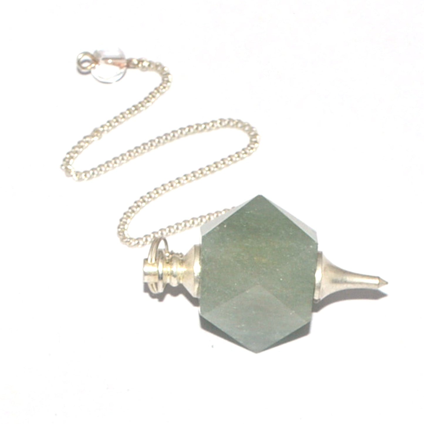 Green Aventurine Hexagonal Crystal Pendulum