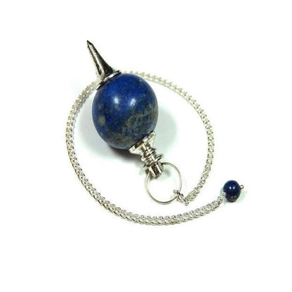 Lapis Lazuli Ball Shaped Stone Pendulum Dowser Crystal Pendulum Reiki Healing Crystal