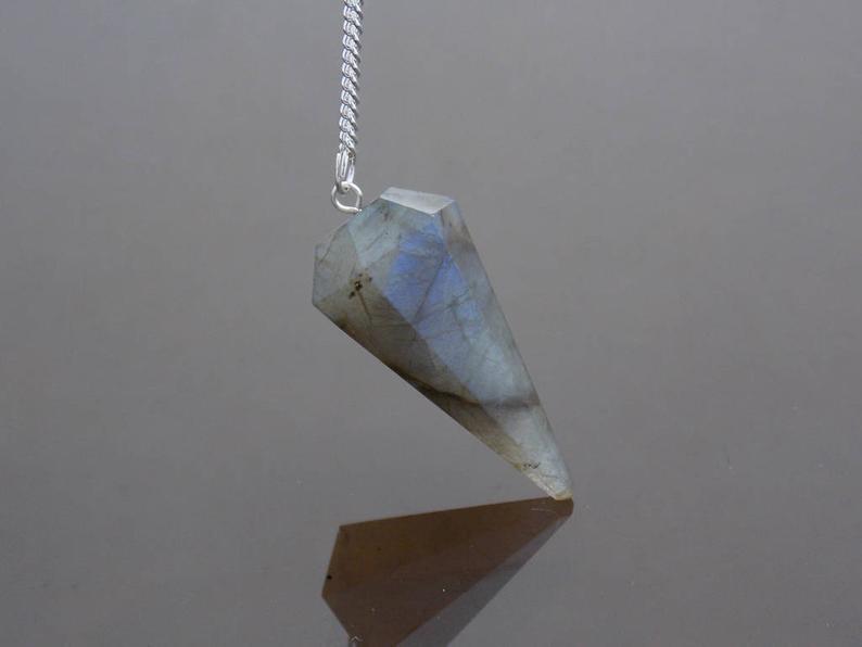 Labradorite Crystal Stone Pendulum Dowser Crystal Pendulum Reiki Healing Crystal