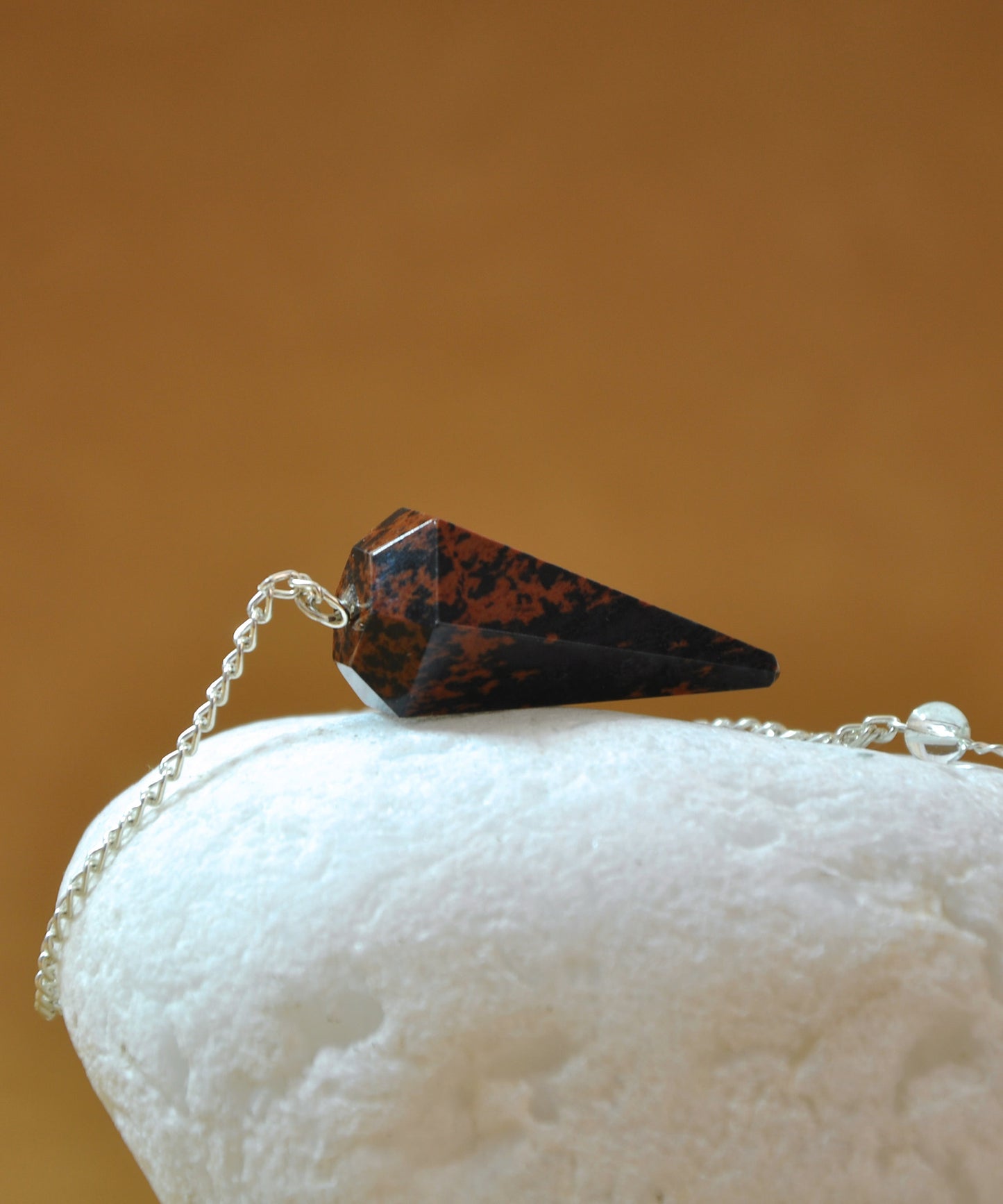 Mahogany Jasper Crystal Stone Pendulum Dowser Crystal Pendulum Reiki Healing Crystal