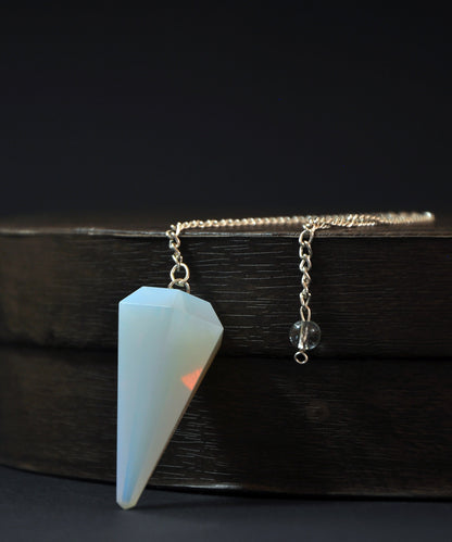 Opalite Crystal Stone Pendulum Dowser Crystal Pendulum Reiki Healing Crystal