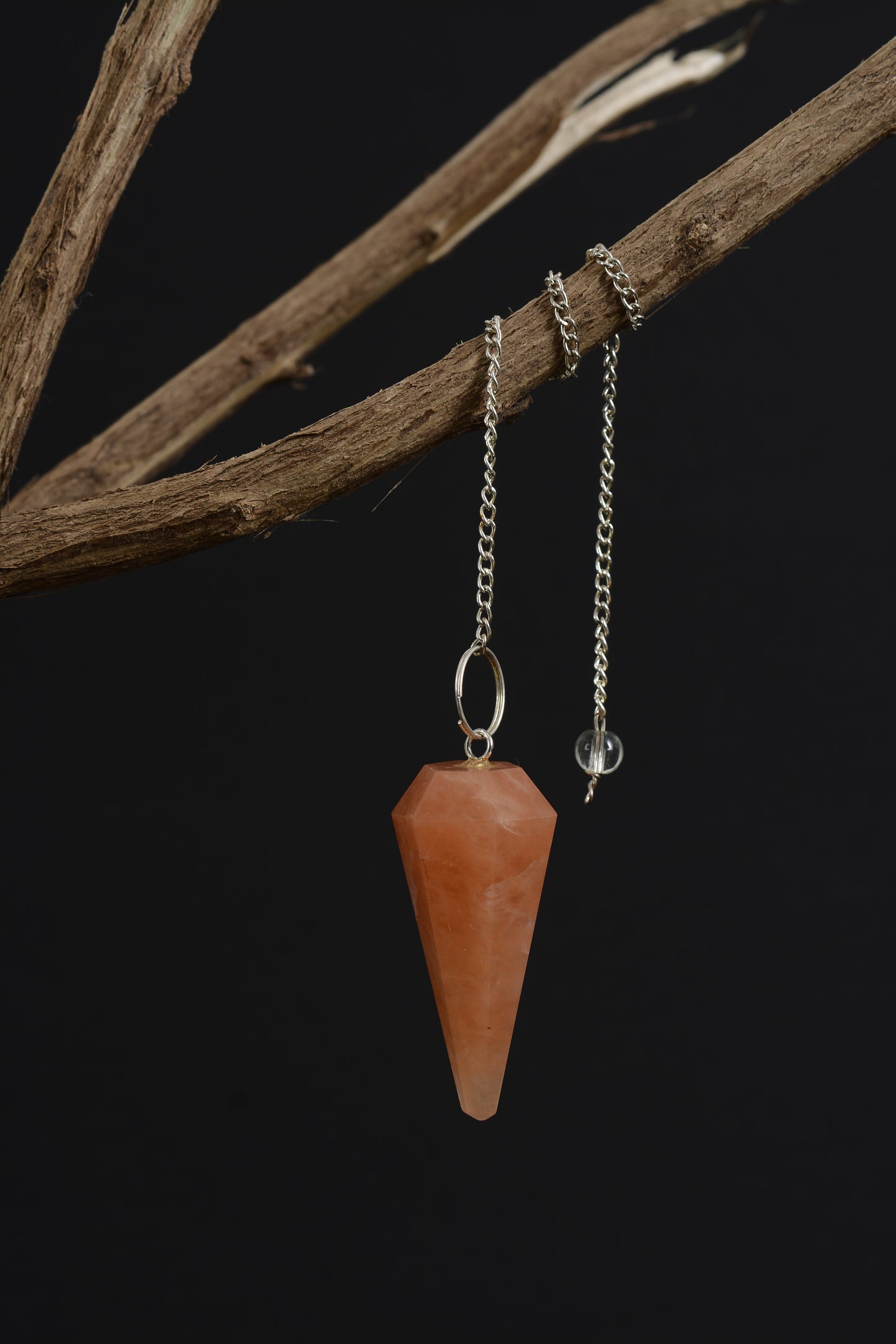 Orange Aventurine Shaped Pendulum Dowser Crystal Pendulum Reiki Healing Crystal