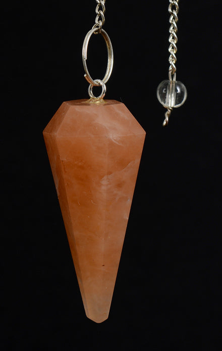 Orange Aventurine Shaped Pendulum Dowser Crystal Pendulum Reiki Healing Crystal