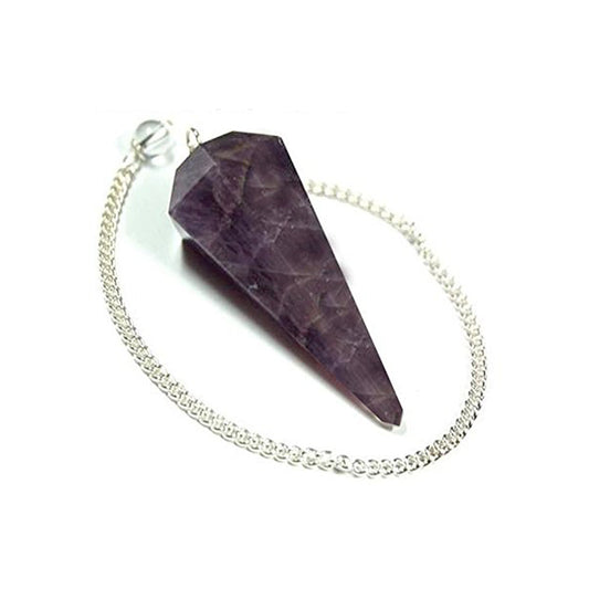 Purple Amethyst Crystal Stone Pendulum Dowser Crystal Pendulum Reiki Healing Crystal