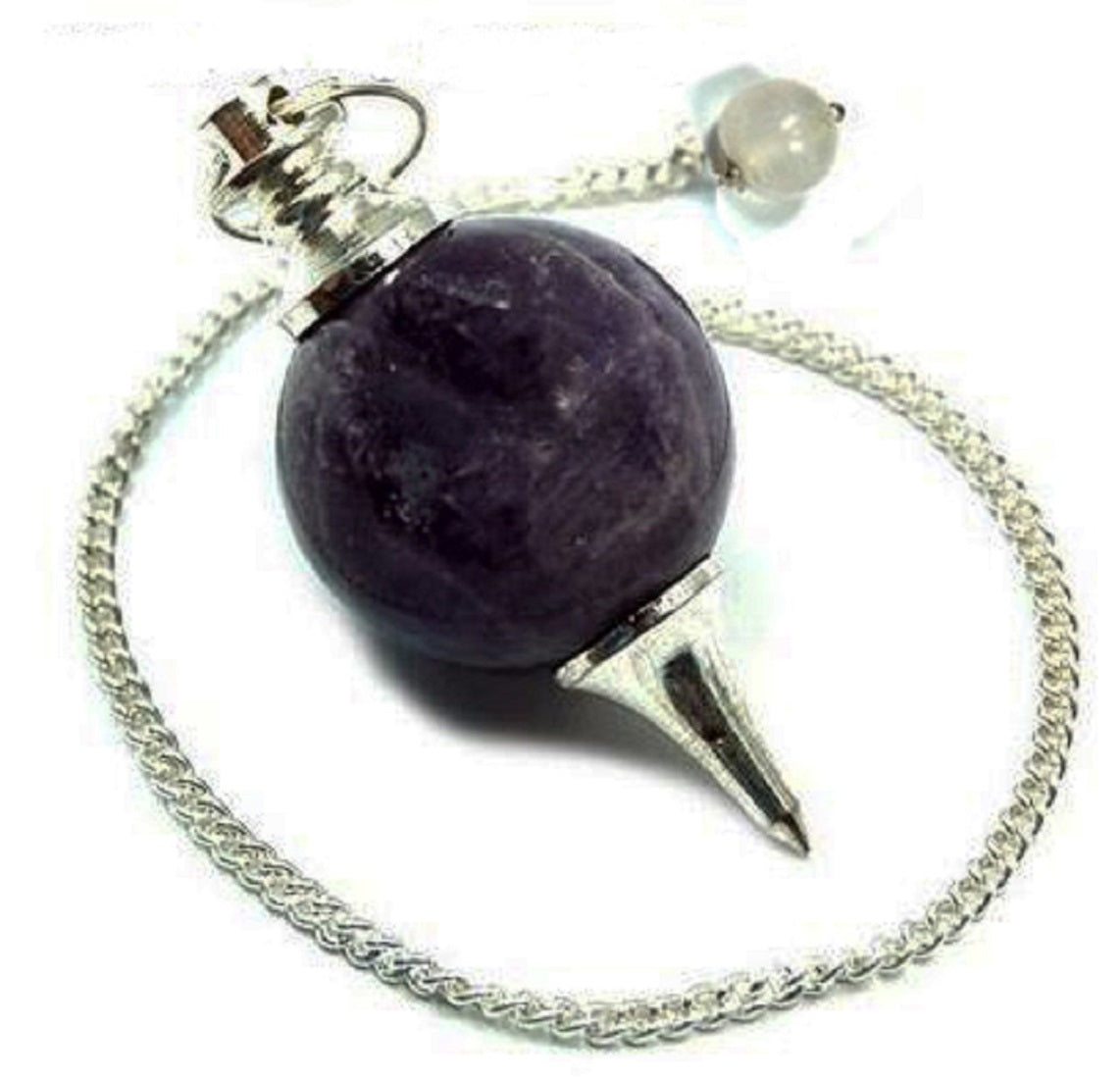 Purple Amethyst Pendulum Dowser Crystal Pendulum Reiki Healing Crystal