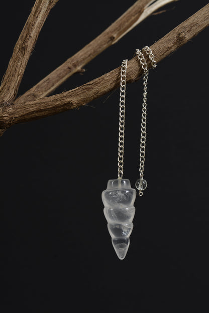 Quartz Crystal Spiral Cone Shaped Pendulum