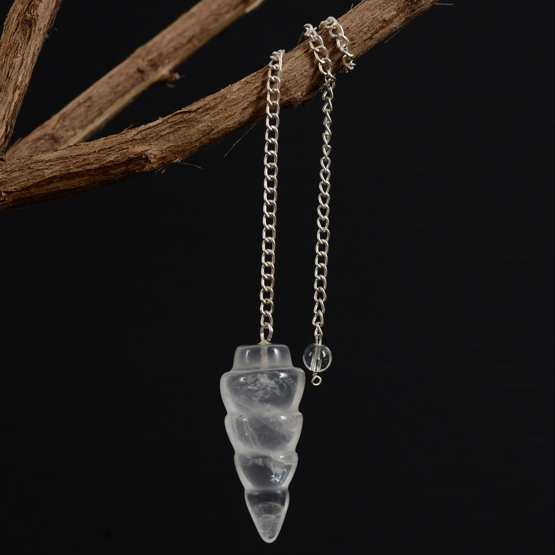 Quartz Crystal Spiral Cone Shaped Pendulum