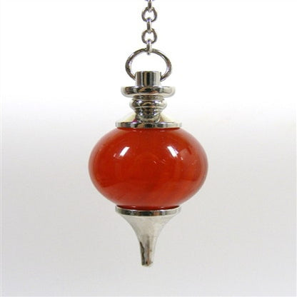 Red Carnelian Pendulum Dowser Crystal Pendulum Reiki Healing Crystal