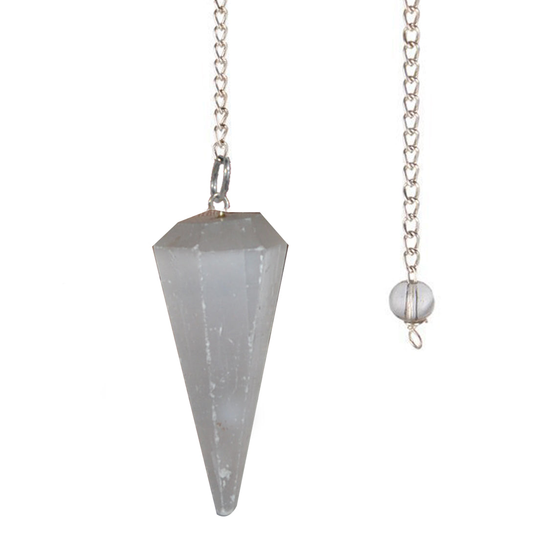 Selenite Crystal Stone Pendulum Dowser Crystal Pendulum Reiki Healing Crystal