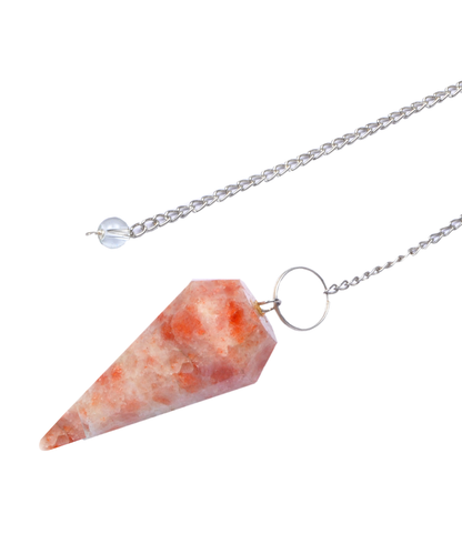 Sunstone Shaped Pendulum Dowser Crystal Pendulum Reiki Healing Crystal