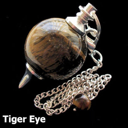 Tiger Eye Pendulum Dowser Crystal Pendulum Reiki Healing Crystal