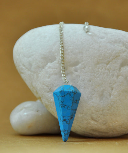 Turquoise Crystal Stone Pendulum Dowser Crystal Pendulum Reiki Healing Crystal